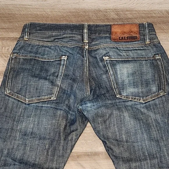 Circle of Friends Jeans Mens 28x27 Blue Selvedge Candiani Italy‎ Distressed - Picture 4 of 16